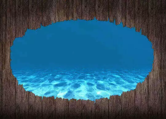 Ezt a képet legjobban egy alagsori étterem falán tudom elképzelni. A nyomtatott barrisol víz alatt látványa rendkívül izgalmas.